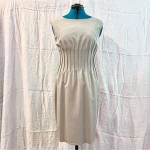 Calvin Klein Silver/Grey Sleeveless Sheath Midi Dress